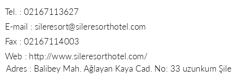 ile Resort Hotel telefon numaralar, faks, e-mail, posta adresi ve iletiim bilgileri